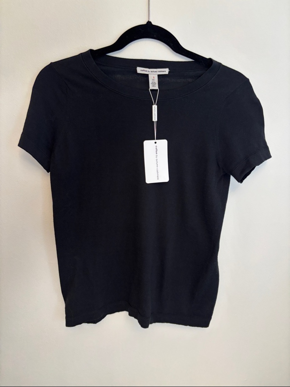 Cotton by Autumn Cashmere Black Lightweight Tee – Size XS – New
